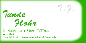 tunde flohr business card